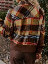 Load image into Gallery viewer, Pocketed Plaid Long Sleeve Jacket