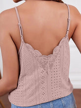 Load image into Gallery viewer, Eyelet Lace Detail V-Neck Cami