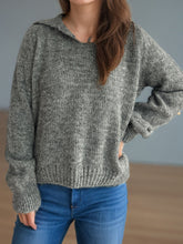 Load image into Gallery viewer, Collared Neck Long Sleeve Sweater