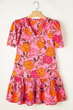 Load image into Gallery viewer, Ruffled Marigold Short Sleeve Mini Dress