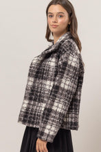 Load image into Gallery viewer, HYFVE Plaid Collared Neck Boucle Jacket with Pockets