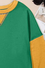 Load image into Gallery viewer, Contrast Round Neck Long Sleeve Sweatshirt