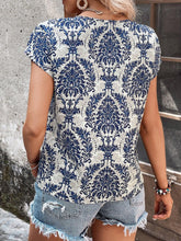 Load image into Gallery viewer, Printed Short Sleeve Blouse