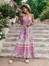 Load image into Gallery viewer, Tassel Printed V-Neck Maxi Dress
