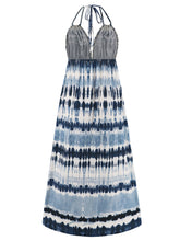 Load image into Gallery viewer, Tie-Dye Halter Neck Sleeveless Dress