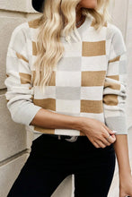 Load image into Gallery viewer, Color Block Round Neck Sweater