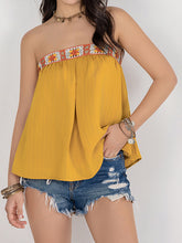 Load image into Gallery viewer, Embroidered Tube Sleeveless Top