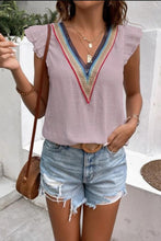 Load image into Gallery viewer, Full Size Ruffled V-Neck Cap Sleeve Blouse