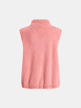 Load image into Gallery viewer, Full Size Fuzzy Zip Up Vest Coat with Pockets