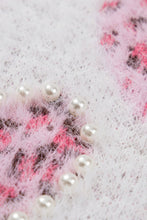 Load image into Gallery viewer, Pearl Detail Heart Round Neck Sweater