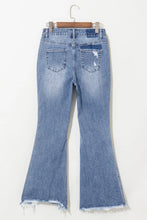 Load image into Gallery viewer, Distressed Raw Hem Bootcut Jeans