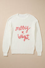 Load image into Gallery viewer, MERRY &amp; BRIGHT Round Neck Sweater