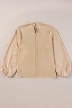 Load image into Gallery viewer, Swiss Dot Mock Neck Balloon Sleeve Blouse