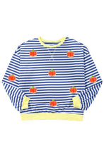 Load image into Gallery viewer, Pumpkin Striped Long Sleeve Sweatshirt