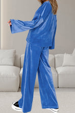 Load image into Gallery viewer, Buttery-Soft Round Neck Long Sleeve Top and Drawstring Pants Set