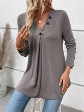 Load image into Gallery viewer, Perfee V-Neck Long Sleeve T-Shirt