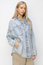 Load image into Gallery viewer, RISEN Button Up Long Sleeve Shacket