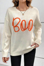 Load image into Gallery viewer, BOO Round Neck Long Sleeve Sweater