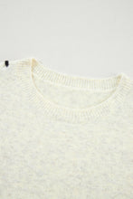 Load image into Gallery viewer, Contrast Stitch Detail Ribbed Trim Sweater