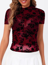Load image into Gallery viewer, Mock Neck Short Sleeve Top