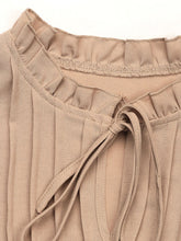 Load image into Gallery viewer, Perfee Frill Tie Neck Long Sleeve Blouse