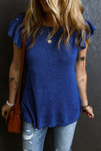 Load image into Gallery viewer, Ruffled Round Neck Knit Top