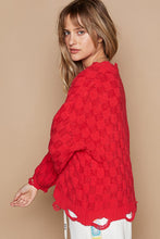 Load image into Gallery viewer, POL Checkered Distressed Edge Sweater