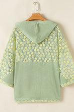 Load image into Gallery viewer, Peace Patch Batwing Sleeve Hooded Blouse