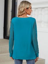 Load image into Gallery viewer, Cutout Round Neck Long Sleeve T-Shirt