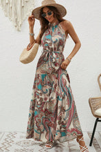 Load image into Gallery viewer, Tied Slit Floral Sleeveless Dress
