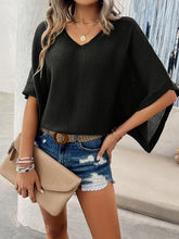 Load image into Gallery viewer, V-Neck Batwing Sleeve Knit Top