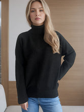 Load image into Gallery viewer, Turtleneck Raglan Sleeve Sweater