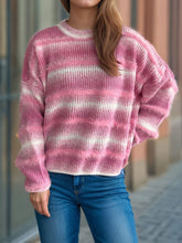 Load image into Gallery viewer, Gradient Round Neck Dropped Shoulder Sweater
