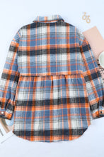 Load image into Gallery viewer, Plaid Collared Neck Long Sleeve Shirt