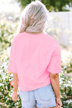 Load image into Gallery viewer, Sequin Flower Round Neck Half Sleeve T-Shirt