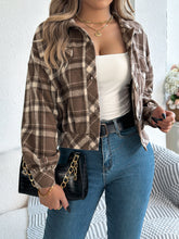 Load image into Gallery viewer, Plaid Button Up Long Sleeve Jacket