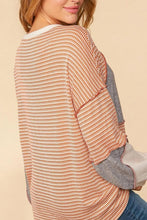 Load image into Gallery viewer, Exposed Seam Color Block Round Neck Top