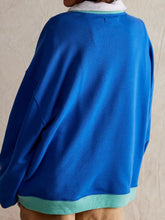 Load image into Gallery viewer, Contrast Trim Round Neck Long Sleeve Sweatshirt
