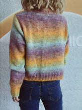 Load image into Gallery viewer, Gradient Heart Shape Button V-Neck Cardigan