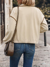 Load image into Gallery viewer, Perfee Zip Up Dropped Shoulder Polar Fleece Jacket