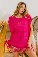 Load image into Gallery viewer, BiBi Fringed Hem Knit Top