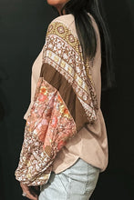 Load image into Gallery viewer, Printed Round Neck Long Sleeve Top