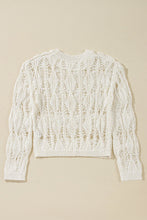 Load image into Gallery viewer, Cutout Round Neck Long Sleeve Knit Cover Up