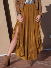 Load image into Gallery viewer, Slit Ruffled Wide Leg Pants