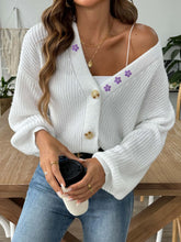 Load image into Gallery viewer, V-Neck Button Up Long Sleeve Cardigan
