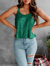 Load image into Gallery viewer, Sequin Scoop Neck Tank