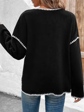 Load image into Gallery viewer, Perfee Pocketed Contrast Button Up Jacket