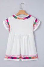Load image into Gallery viewer, Printed Round Neck Cap Sleeve Blouse