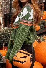Load image into Gallery viewer, Ghost Round Neck Long Sleeve Sweater
