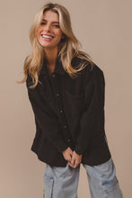 Load image into Gallery viewer, BiBi Button Up Washed Jacket with Pockets